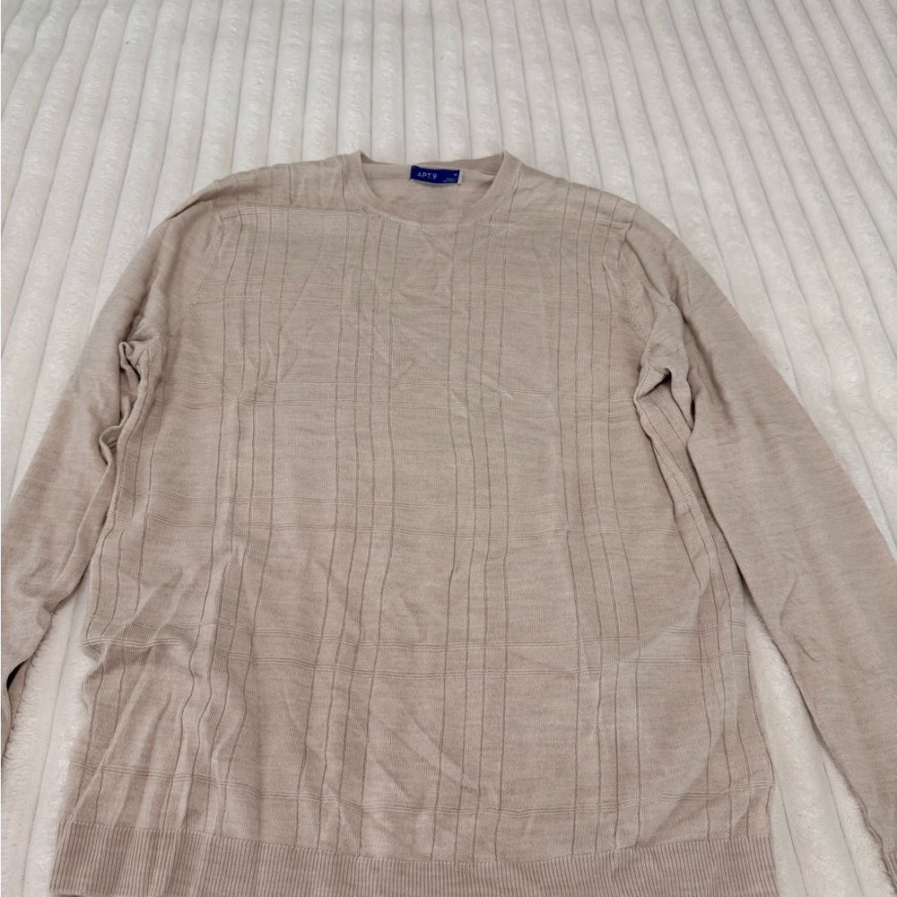 Beige Crew Neck Sweater